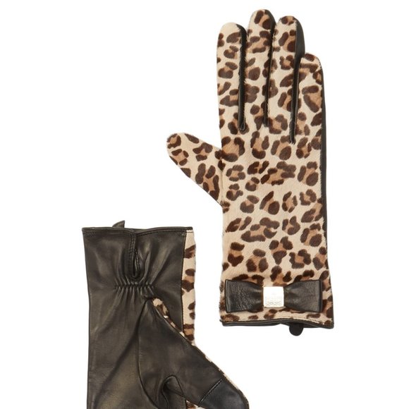 KATE SPADE Cheetah Leather Gloves - Picture 2 of 5